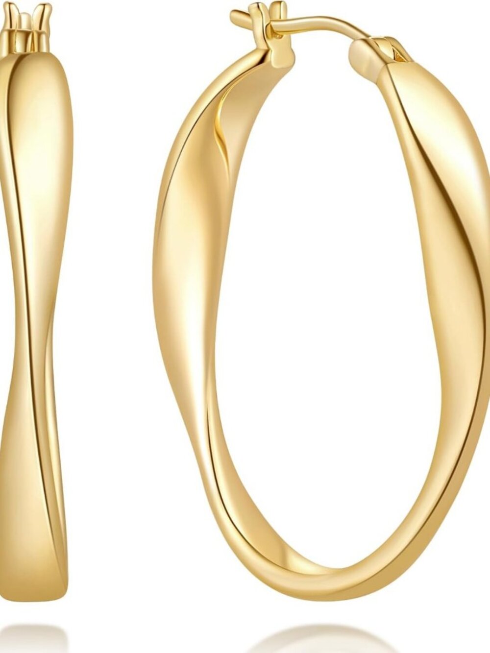 Elegant 14K Gold Hoop Earrings for Women - Chic, Lightweight, Everyday Jewelry